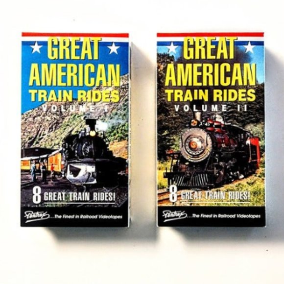 TRAIN & RAILROAD VHS ~ 2 COLLECTOR SETS-7 Tapes ~ Train Rides & Great Railroads - Picture 5 of 15